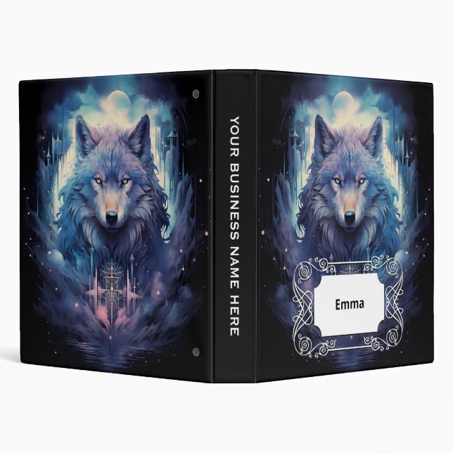 Mystic Moon Wolf Guardian Binder (Background)