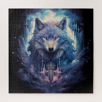 Mystic Moon Wolf Guardian Jigsaw Puzzle