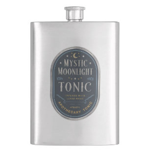 Mystic Moonlight Halloween Party Vintage Gothic Hip Flask