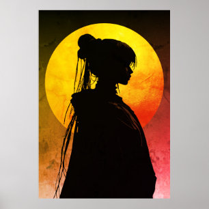 Mystic Moonlight Silhouette – Elegant Anime Poster
