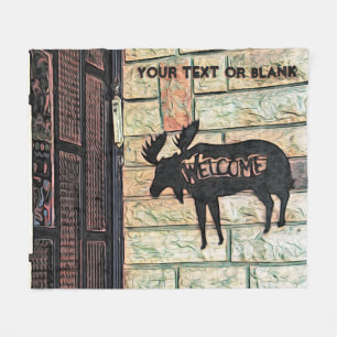Mystic Moose Fleece Blanket