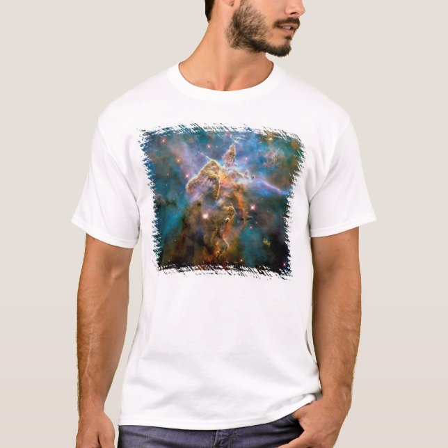 Mystic Mountain Carina Nebula Hubble Space Photo T-Shirt (Front)