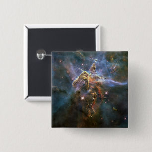 Mystic Mountain in Carina Nebula Hubble Space 2 Inch Square Button