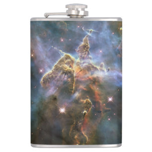 Mystic Mountain in Carina Nebula Hubble Space Hip Flask