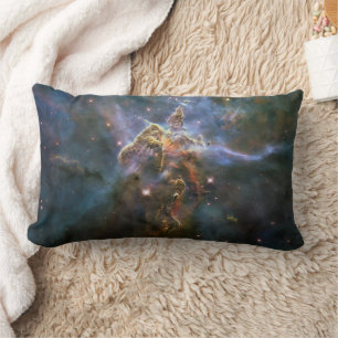 Mystic Mountain in Carina Nebula Hubble Space Lumbar Pillow