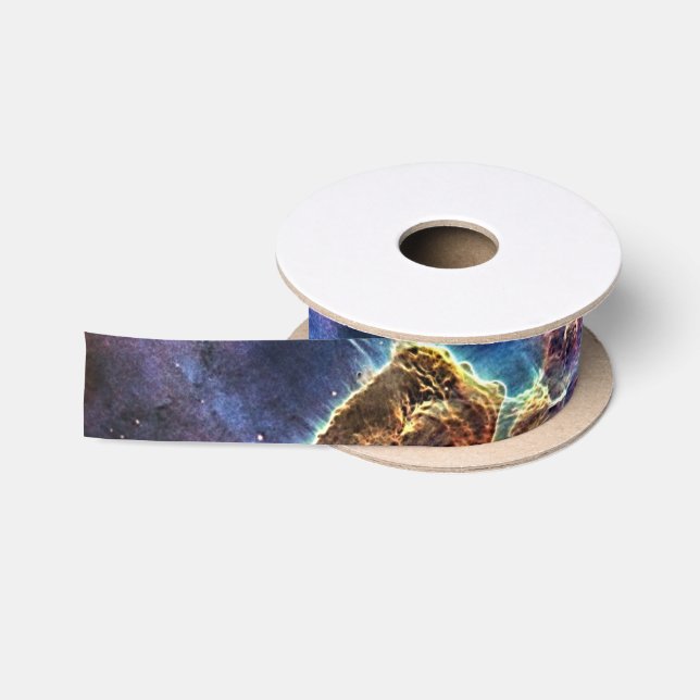 Mystic Mountain in Space NASA Satin Ribbon (Spool)