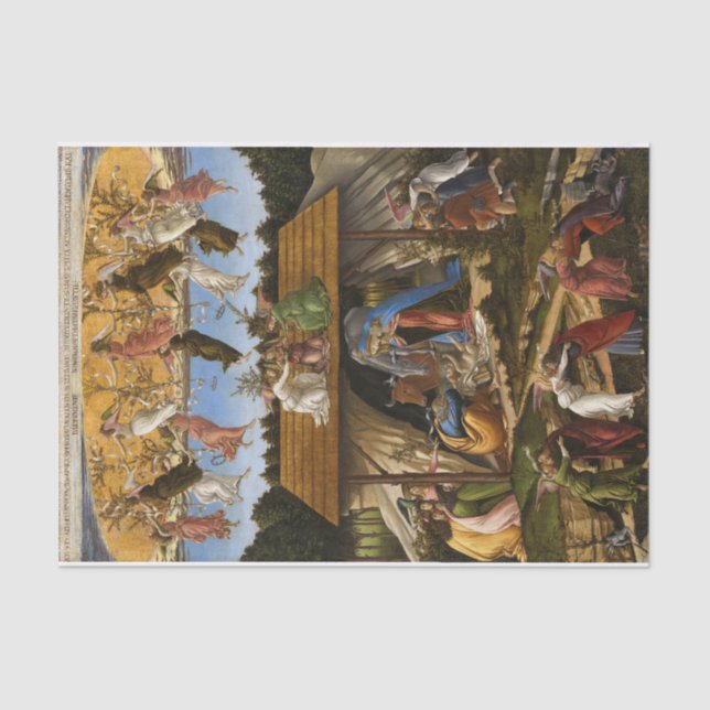 Mystic Nativity, 1500 by Sandro Botticelli Tissue Paper (Front)