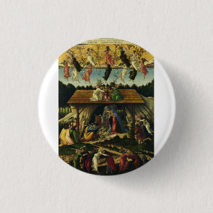 Mystic Nativity by Sandro Botticelli 1 Inch Round Button