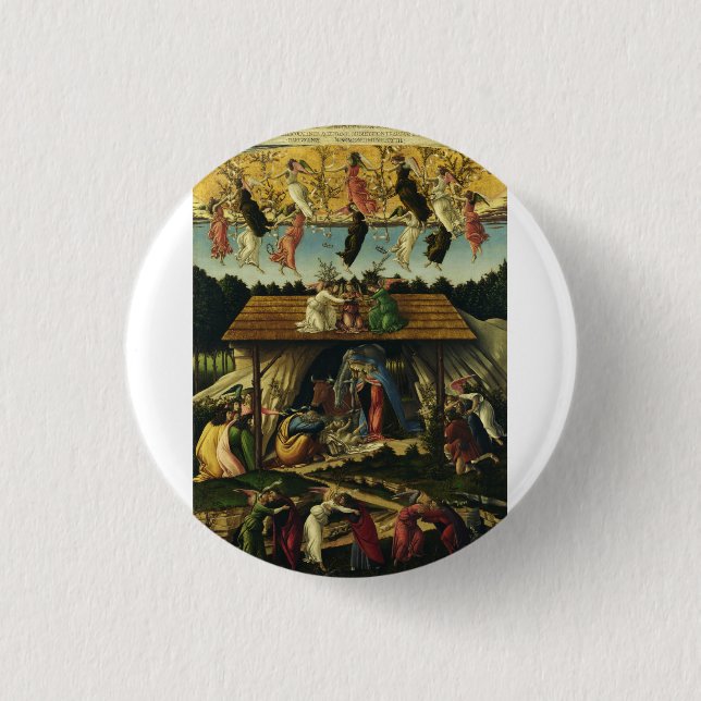 Mystic Nativity by Sandro Botticelli  1 Inch Round Button (Front)