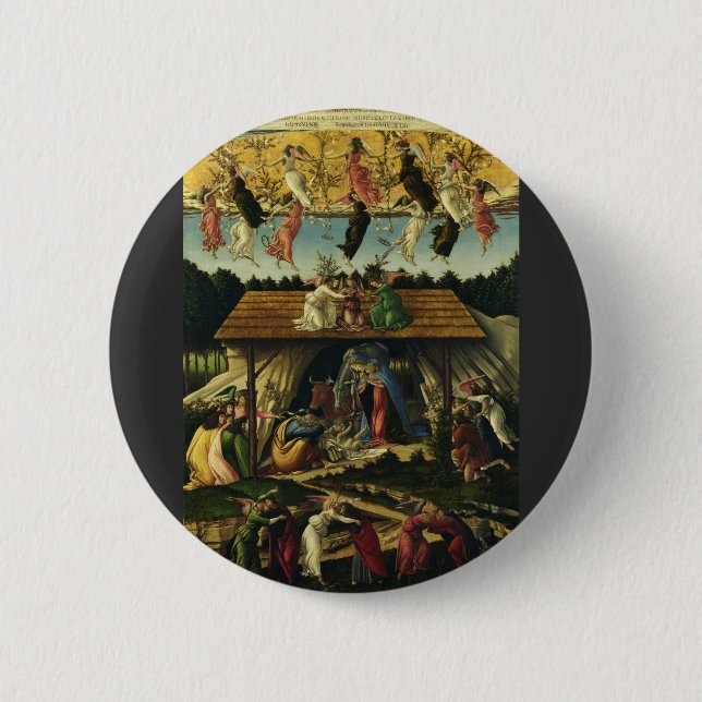 Mystic Nativity by Sandro Botticelli  2 Inch Round Button (Front)