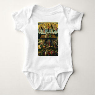 Mystic Nativity by Sandro Botticelli Baby Bodysuit