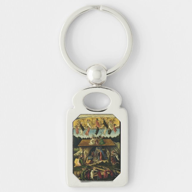 Mystic Nativity by Sandro Botticelli  Keychain (Front)