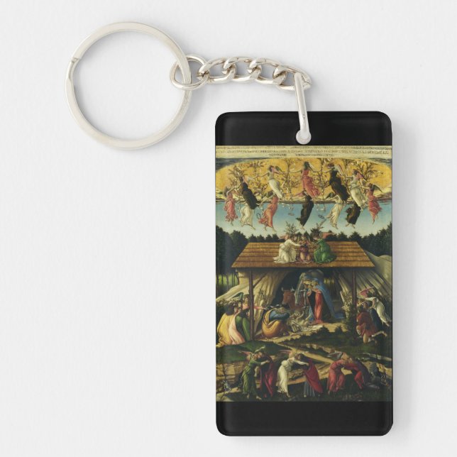 Mystic Nativity by Sandro Botticelli  Keychain (Front)