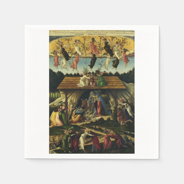 Mystic Nativity by Sandro Botticelli  Napkin (Front)