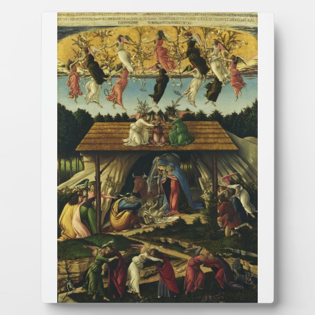 Mystic Nativity by Sandro Botticelli  Plaque (Front)