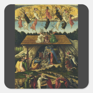 Mystic Nativity by Sandro Botticelli  Square Sticker