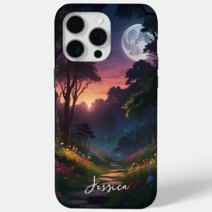 Mystic Nature Personalize Name iPhone 15 Pro Max Case