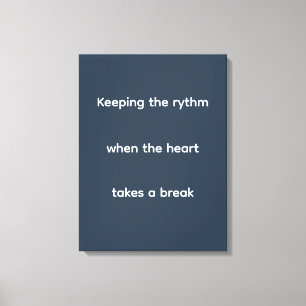 Mystic Navy Typography Perfusionist Art Canvas Print