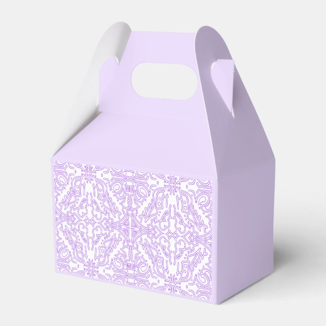 Mystic Nebula Lilac Favor Box (Front Side)