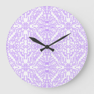 Mystic Nebula Lilac Large Clock
