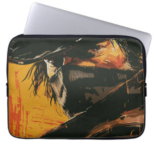 Mystic Outlaw: Fiery Western Stare Laptop Sleeve