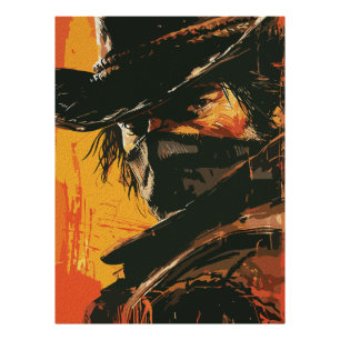 Mystic Outlaw: Fiery Western Stare Photo Print