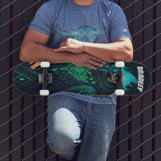 "Mystic Owl" Personalized Skateboard Deck with Cus (Outdoor 3)