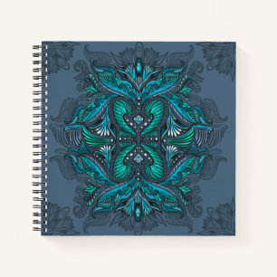 Mystic Peacock Feathers Notebook