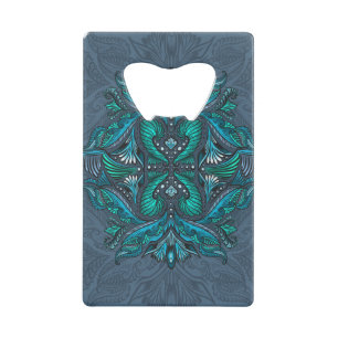 Mystic Peacock Feathers  Wallet Bottle Opener