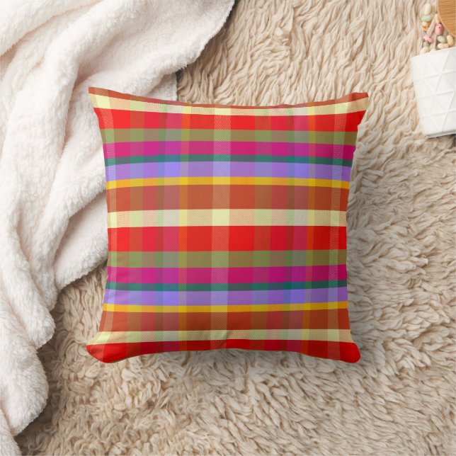Mystic Plaid MM Throw Pillow (Blanket)