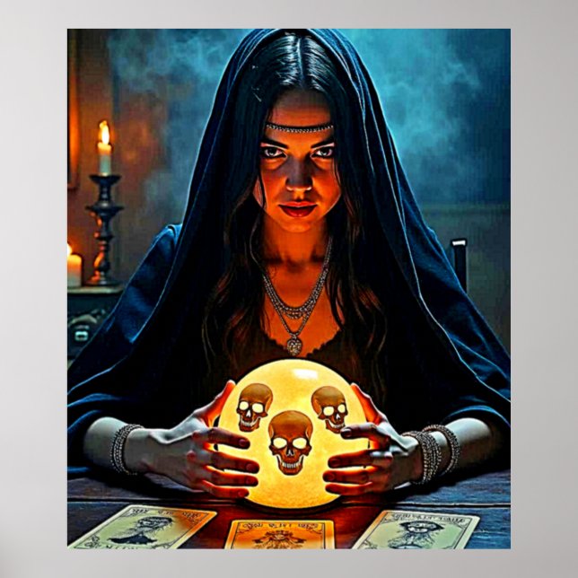 Mystic Psychic Fortune Teller Design Poster (Front)