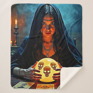 Mystic Psychic Fortune Teller Design Sherpa Blanket