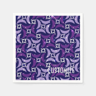 Mystic Purple Moons Pattern Napkins