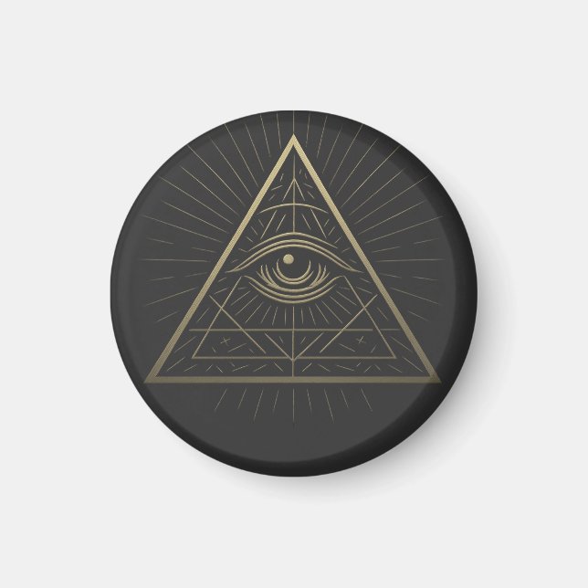 Mystic Pyramid — Eye of Providence Emblem Magnet (Front)