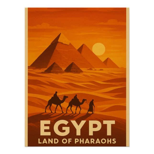 Mystic Pyramids of Giza” Poster (Front)