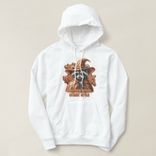 Mystic Raccoon Wizard Streetwear Crop Hoodie
