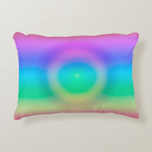 Mystic Rainbow Eye Ombre Accent Pillow