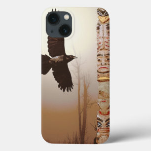 Mystic Raven & Haida Totem-Pole Crow-lover Art iPhone 13 Case