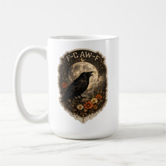Mystic Raven Under Moon Dark Celestial Aesthetic Coffee Mug