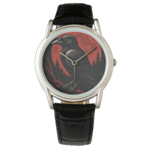 Mystic Raven Under the Blood Moon – Dark Fantasy  Watch