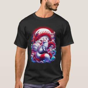 Mystic Red Dragon And Nine-Tailed Fox Elemental Gu T-Shirt