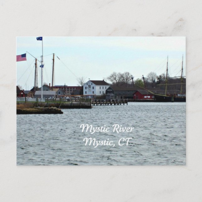 Mystic River, Connecticut Postcard (Front)