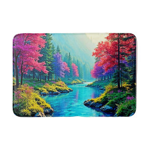 Mystic River Dreamy Forest Path Design Bath Mat