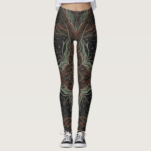 Mystic Roots Symmetrical Leggings