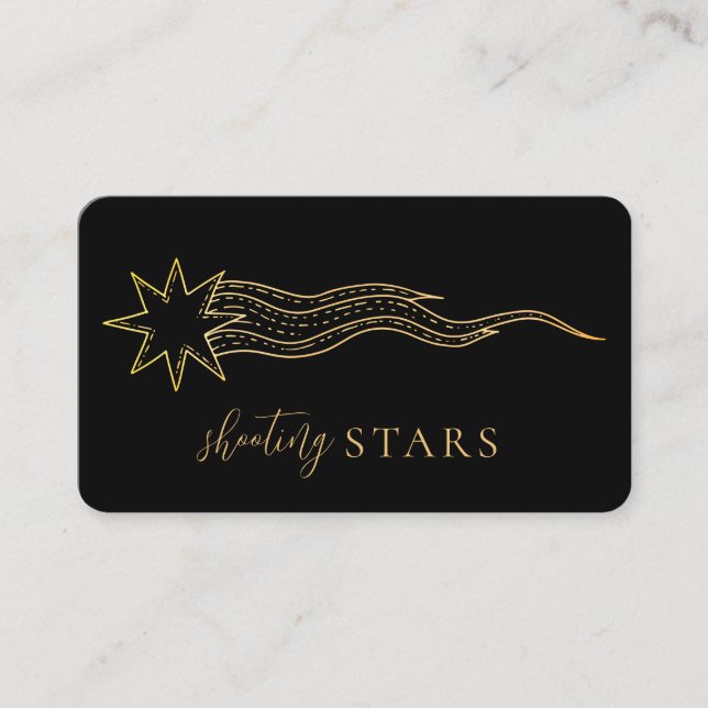 Mystic Shooting Star Astrology Yoga Business Card (Front)