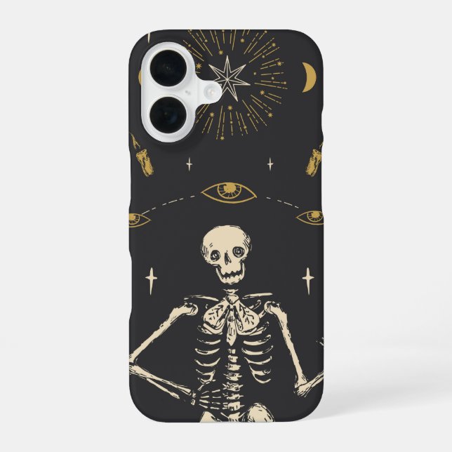 Mystic Skeleton iPhone 16 Case (Back)