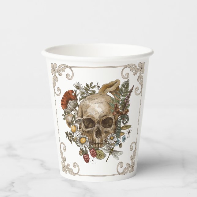 Mystic Skull Vintage Paper Cups (Front)