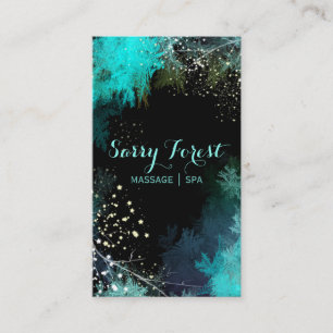 Mystic Starry Forest Massage Therapy Business Card