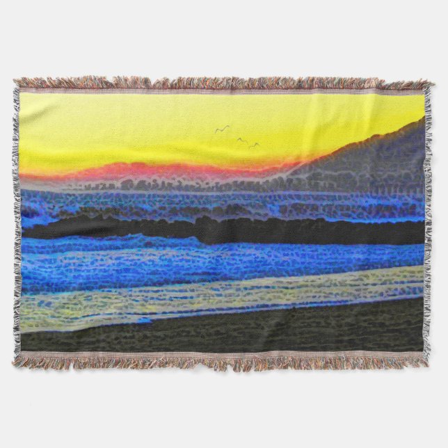 Mystic Sunset  Throw Blanket (Front)