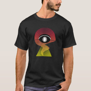 Mystic Sunset Ufo Eye Abduction And Pyramid T-Shirt